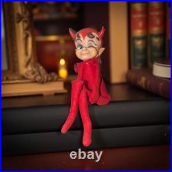 Kamar Japan Rubber Face Devil Plush Doll 15 Inches Kitschy Rare Collectible VTG