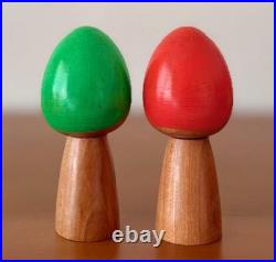 Kato Masami Tomoshibi Kokeshi Dolls Vintage Pair Handcrafted Collectible