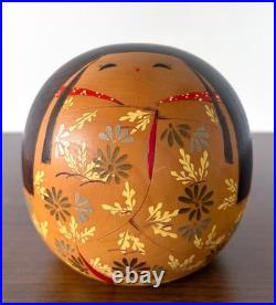 Kishi Sadao Kokeshi Doll Vintage Wooden Figure Handmade Authentic Rare