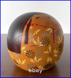 Kishi Sadao Kokeshi Doll Vintage Wooden Figure Handmade Authentic Rare