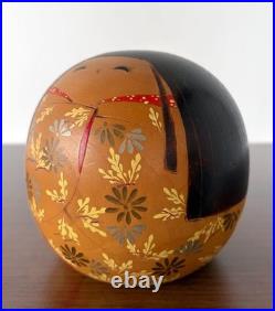 Kishi Sadao Kokeshi Doll Vintage Wooden Figure Handmade Authentic Rare