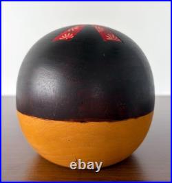 Kishi Sadao Kokeshi Doll Vintage Wooden Figure Handmade Authentic Rare