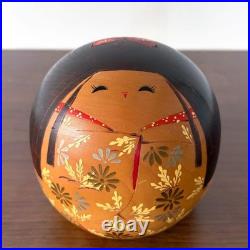 Kishi Sadao Kokeshi Doll Vintage Wooden Figure Handmade Authentic Rare