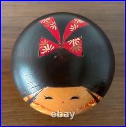 Kishi Sadao Kokeshi Doll Vintage Wooden Figure Handmade Authentic Rare