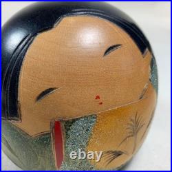Kokeshi Doll Round Princess Figure 9cm Cute Vintage Collectible Handcrafted