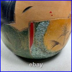 Kokeshi Doll Round Princess Figure 9cm Cute Vintage Collectible Handcrafted