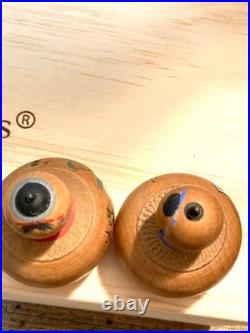 Kokeshi Mini Pair Doll Vintage Handmade Traditional Figurine Collectible