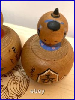 Kokeshi Mini Pair Doll Vintage Handmade Traditional Figurine Collectible