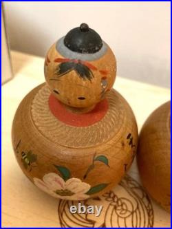 Kokeshi Mini Pair Doll Vintage Handmade Traditional Figurine Collectible