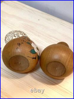 Kokeshi Mini Pair Doll Vintage Handmade Traditional Figurine Collectible
