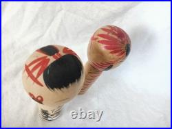 Kokeshi Vintage Showa Retro Doll Set 2 Piece Handcrafted Rare Authentic