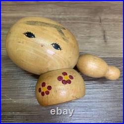 Kokeshi Vintage Wooden Doll handmade Showa retro collectible Unique Vintage