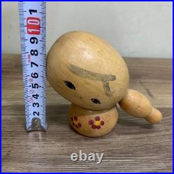 Kokeshi Vintage Wooden Doll handmade Showa retro collectible Unique Vintage