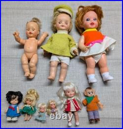 LOT OF 9 vintage 1960s assorted dolls LIDDLE KIDDLES mattell remco JAPAN ideal