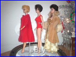 LOT of 3 Dolls Vintage BARBIE DOLLS Bubblecuts Ginger & 2 Brunette Japan