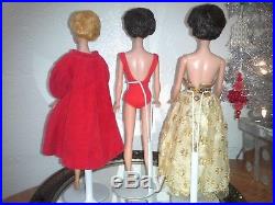 LOT of 3 Dolls Vintage BARBIE DOLLS Bubblecuts Ginger & 2 Brunette Japan