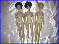 LOT of 3 Dolls Vintage BARBIE DOLLS Bubblecuts Ginger & 2 Brunette Japan