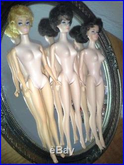 LOT of 3 Dolls Vintage BARBIE DOLLS Bubblecuts Ginger & 2 Brunette Japan