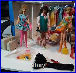 LOT of Vintage 1960s Barbies & MOD Era Clothes Over 48 Pieces! Stands not incl