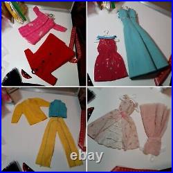 LOT of Vintage 1960s Barbies & MOD Era Clothes Over 48 Pieces! Stands not incl