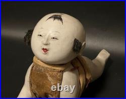 Large Japanese Antique Gosho Doll Hauko Crawling Baby Edo Period 7.08 18cm Rare
