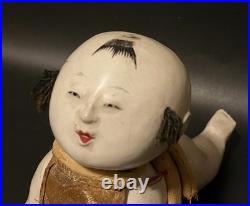 Large Japanese Antique Gosho Doll Hauko Crawling Baby Edo Period 7.08 18cm Rare
