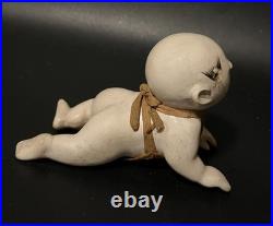 Large Japanese Antique Gosho Doll Hauko Crawling Baby Edo Period 7.08 18cm Rare