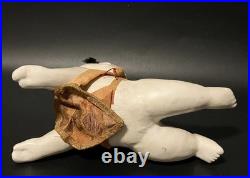 Large Japanese Antique Gosho Doll Hauko Crawling Baby Edo Period 7.08 18cm Rare