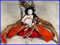 Large Lot of 12 Antique Japan imperial Hina Ningyo Dolls 5570