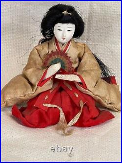 Large Lot of 12 Antique Japan imperial Hina Ningyo Dolls 5570