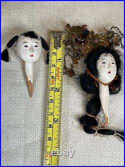 Large Lot of 12 Antique Japan imperial Hina Ningyo Dolls 5570