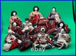 Large Lot of Vintage Japanese Hina Matsuri Dolls & Display Accessories LV