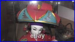 Large asian doll japanese japan woman kimono fan hand made vintage rare antique