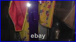 Large asian doll japanese japan woman kimono fan hand made vintage rare antique