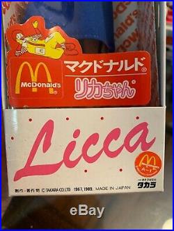 Licca-chan McDonald's Doll Japan Japanese Rare Vintage New In Box Takara RARE