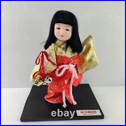 Lot 4 Yamaha Kyugetsu Doll Holding Fan Japanese Tokyo Japan Collectible Vintage