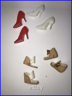 Lot Of 4 vintage barbie shoes! TWO Pair Of Closed Spikes JAPAN EUC Orig Owner