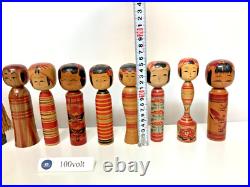 Lot of 10 Vintage Japanese Kokeshi Dolls Several Shape 5.97.0 in 1109B