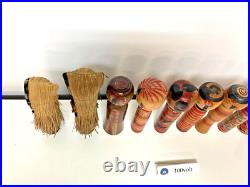 Lot of 10 Vintage Japanese Kokeshi Dolls Several Shape 5.97.0 in 1109B