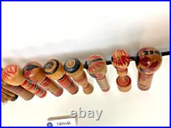 Lot of 10 Vintage Japanese Kokeshi Dolls Several Shape 5.97.0 in 1109B