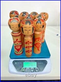 Lot of 10 Vintage Japanese Kokeshi Dolls Several Shape 6.77.2 in #1026E