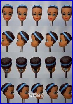 Lot of 20 High Color Fashion Queen Vintage Barbie Heads Earrings Japan Sticker