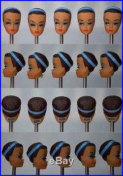 Lot of 20 High Color Fashion Queen Vintage Barbie Heads Earrings Japan Sticker
