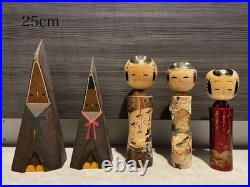 Lot of 29 Vintage Japanese Small Figure Kokeshi Doll Souvenir Japan