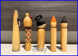 Lot of 29 Vintage Japanese Small Figure Kokeshi Doll Souvenir Japan