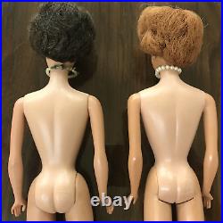 Lot of 2 Vintage 1962 Midge 1958 Barbie Mattel Dolls Bubble Blonde Brunette Hair