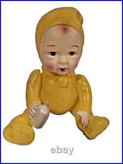 Lot of 3 Vintage Celluloid Jointed Dolls Made in Occupied Japan. Circa 1945-52