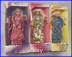 Lot of 3-Vintage KIMONO DIANA Japanese 1970's Traditional Style Barbie Doll NIB