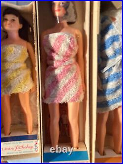 Lot of 4 LITTLECHAP Family Dolls Remco 1963 DR. JOHN LISA JUDY & LIBBY