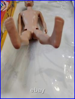 MATTEL vtg #1000 ALLAN DOLL COMPLETE withRareOUTFIT, STAND & BOX 1963